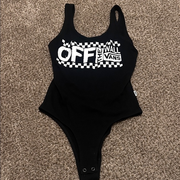 Vans Tops - Vans Black and White Graphic Bodysuit
